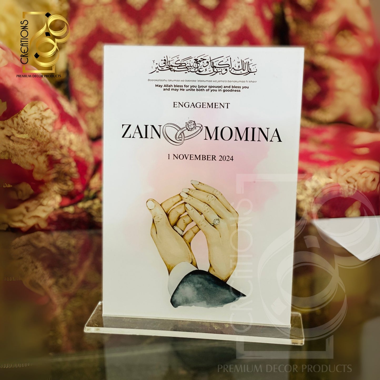Engagement Acrylic Printed Stand