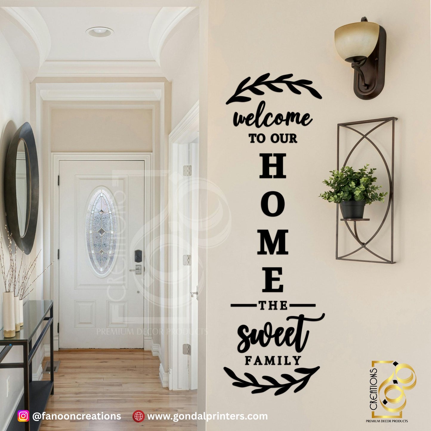 Welcome Home Acrylic Wall Decor