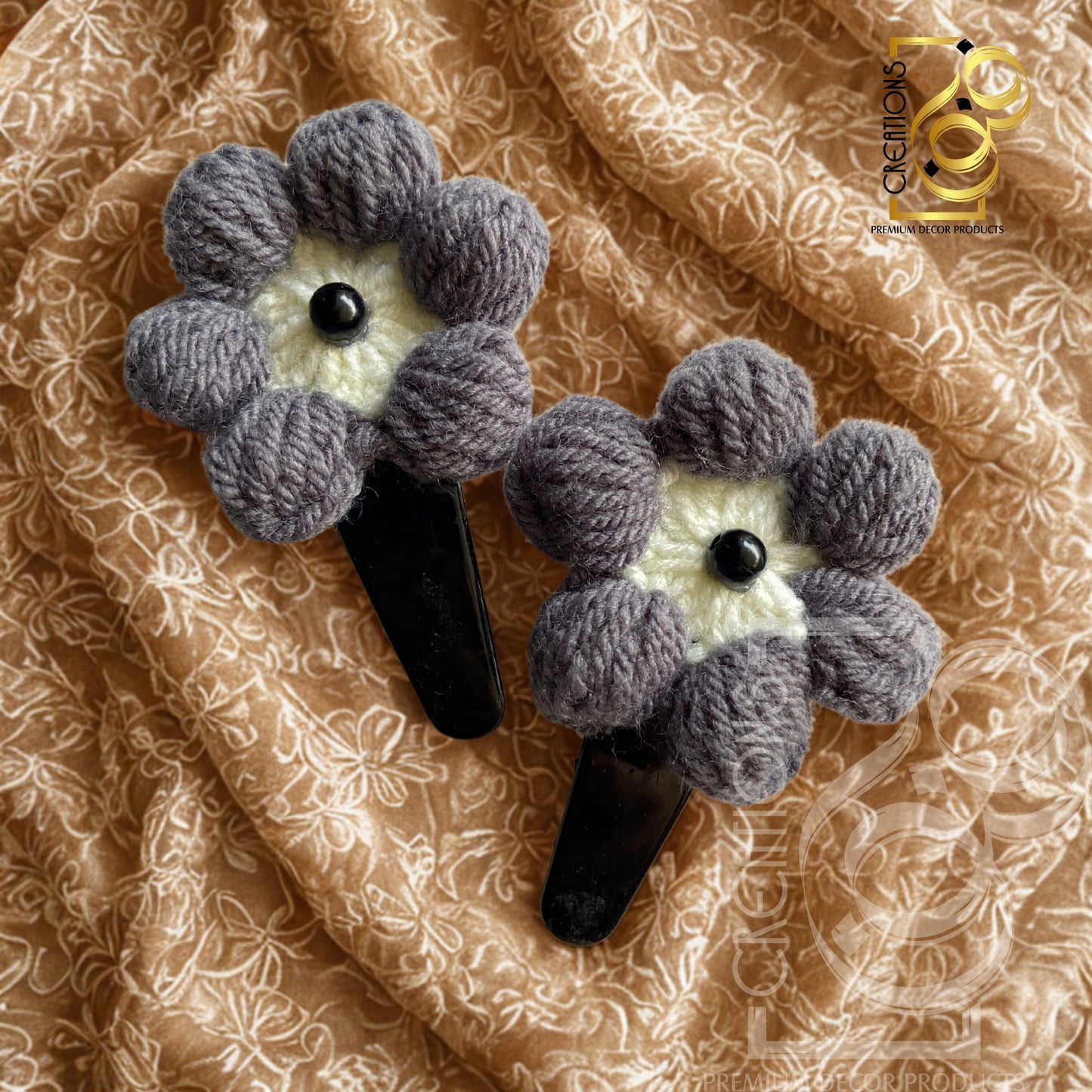 Crochet Handmade Tic Tac Hair Clips