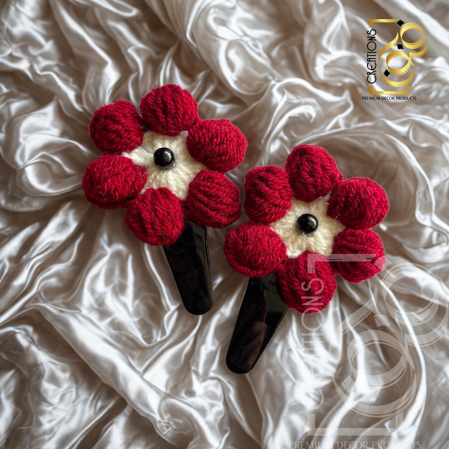 Crochet Handmade Tic Tac Hair Clips