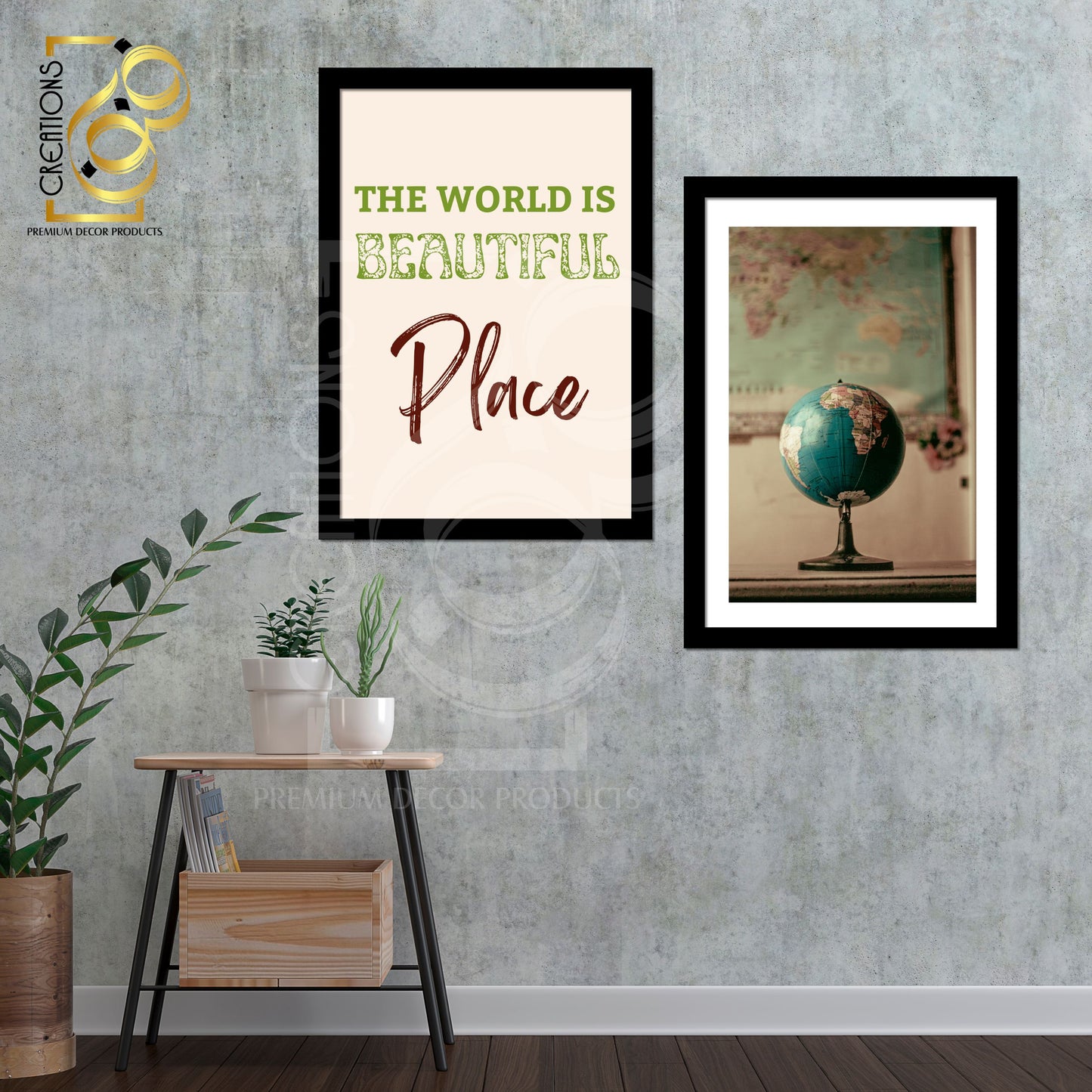 Motivational Frames | The World Is Beautiful Place | Fanoon Creations By Gondal Printers