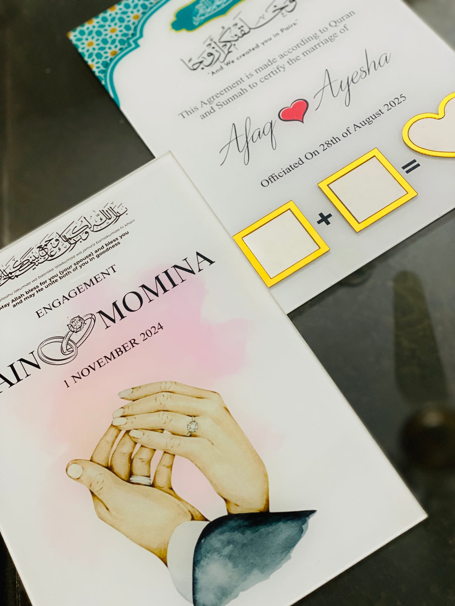 Acrylic Printed Nikkah Thumb Board