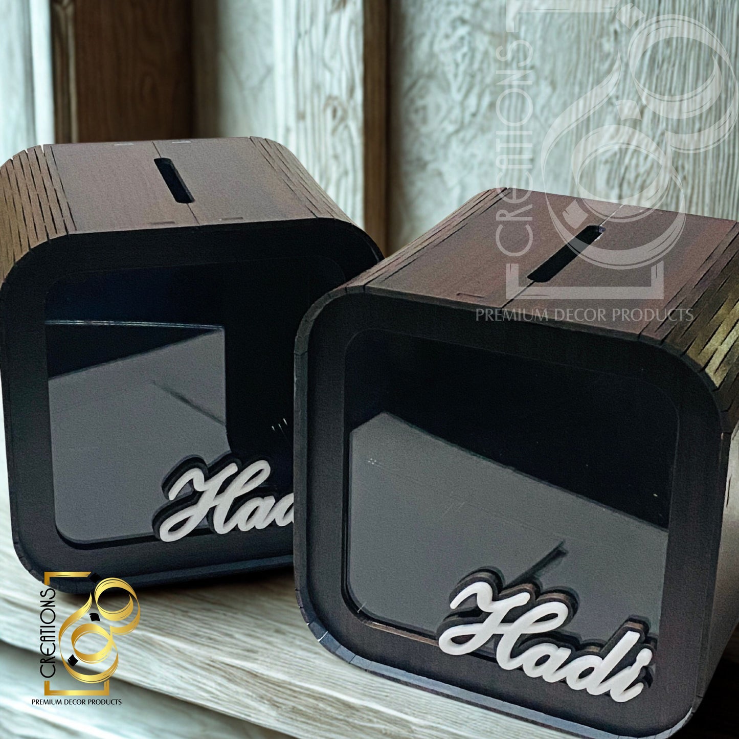 MDF New Saving Box with Customize Name