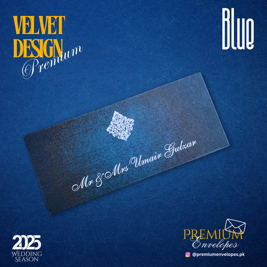 Blue Velvet Background Cash Envelopes High Quality