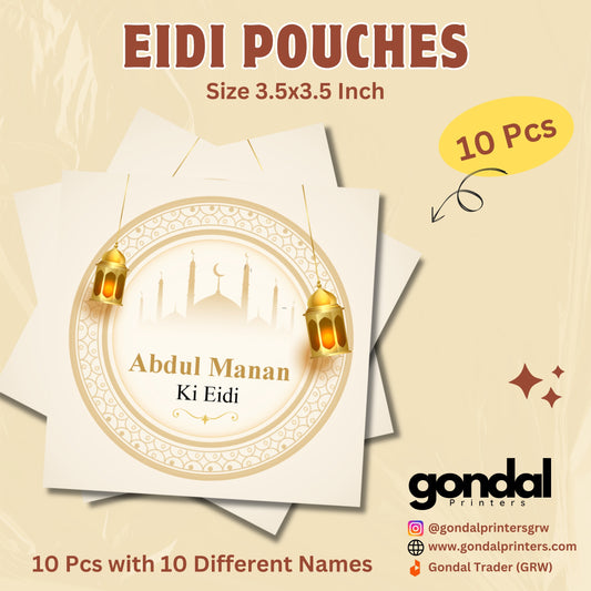 10pcs Customize Names Eidi Pouches/Envelopes for kids Eidi