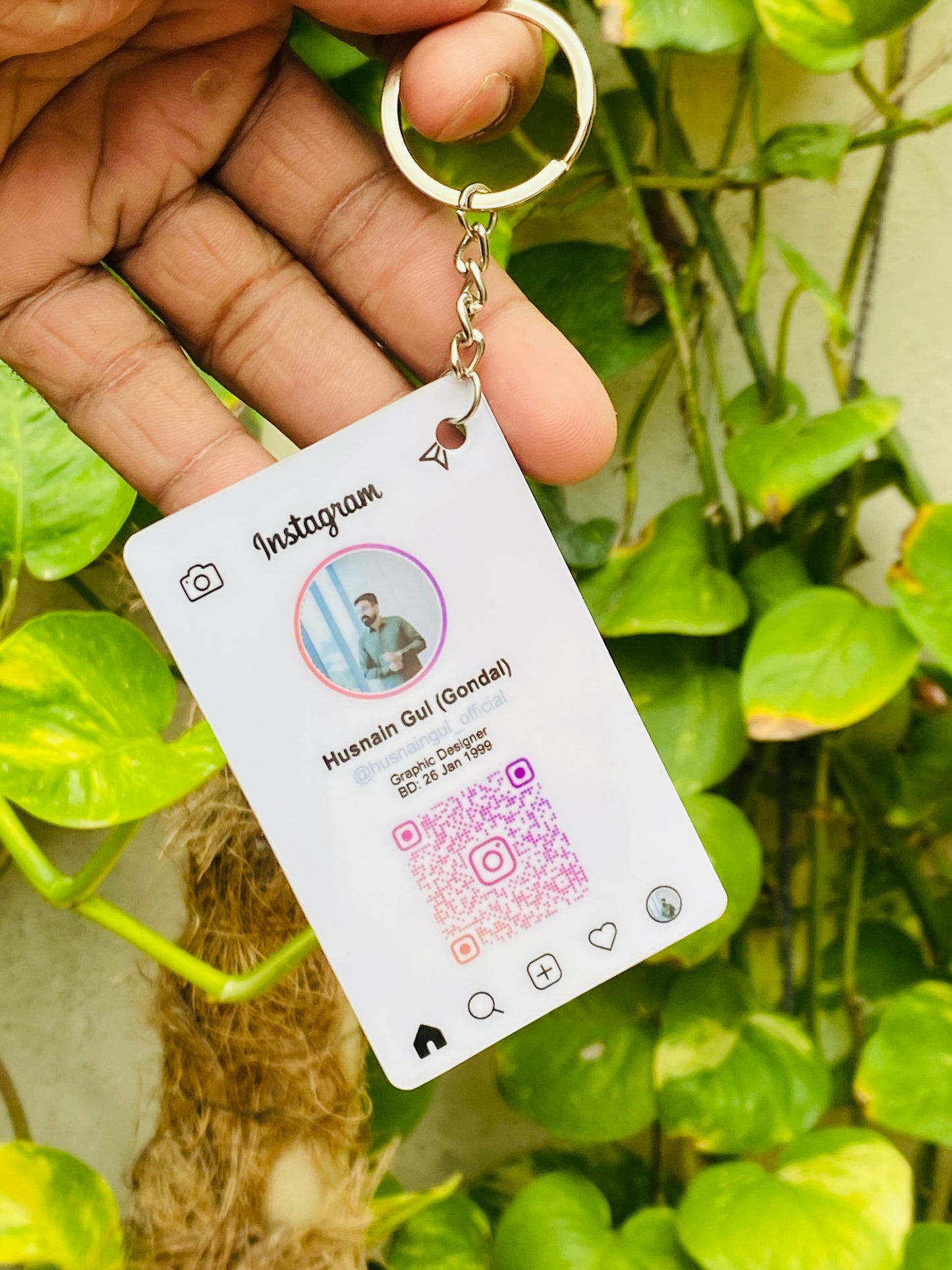 Social Card Keychain