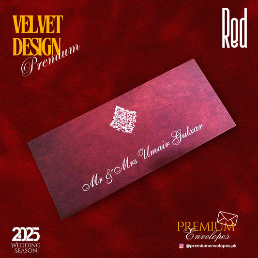 Red Velvet Background Cash Envelopes High Quality