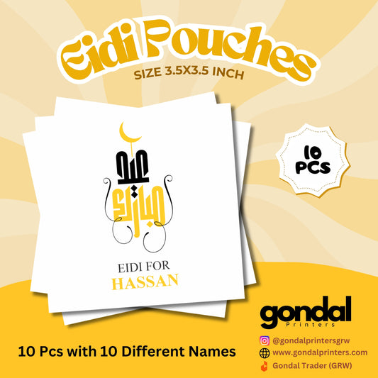 10pcs Customize Names Eidi Pouches/Envelopes for kids Eidi