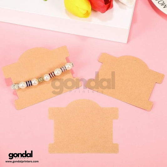 Bracelet Display Cards Holder (3.7x3 in, Brown)