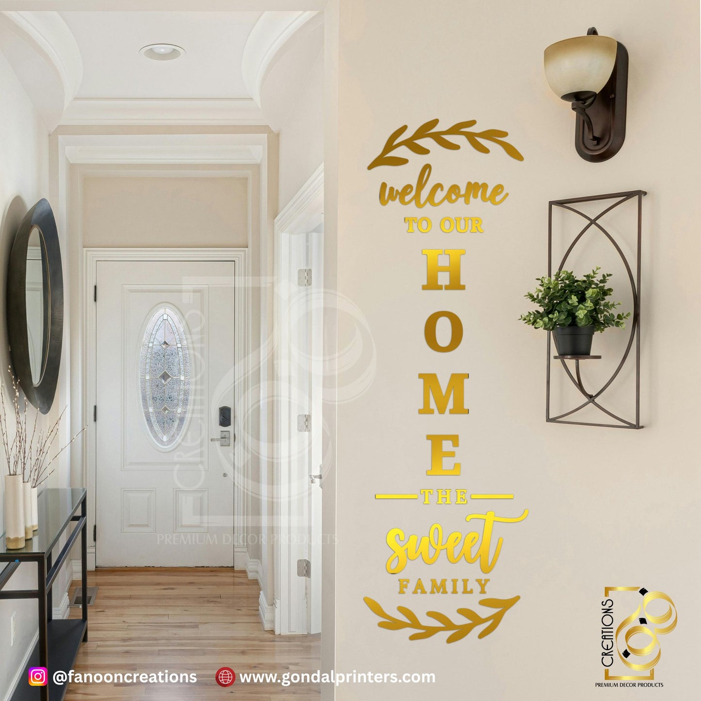 Welcome Home Acrylic Wall Decor