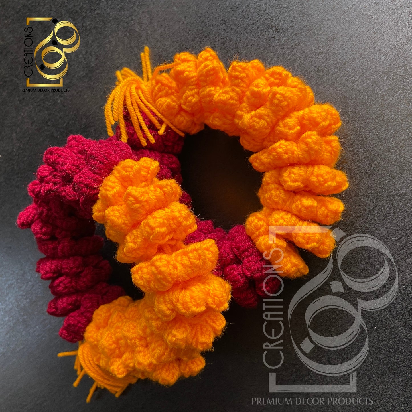 Pair Of Gajray Red & Yellow Color | Crochet Handmade