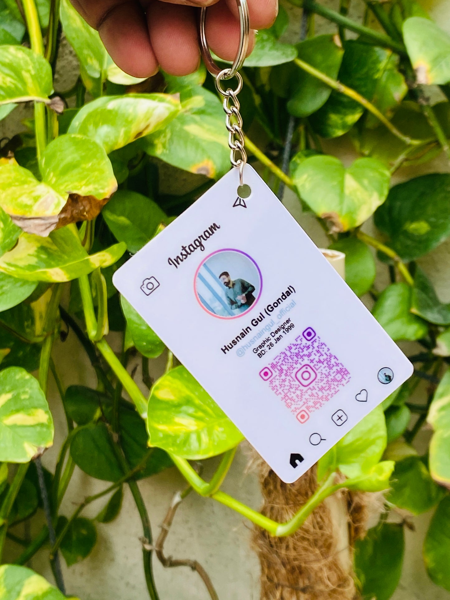 Social Card Keychain