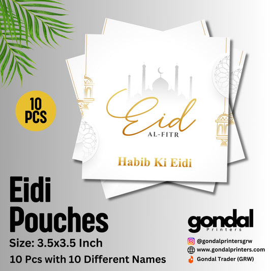 10pcs Customize Names Eidi Pouches/Envelopes for kids Eidi