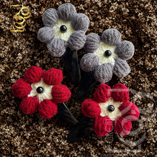 Crochet Handmade Tic Tac Hair Clips