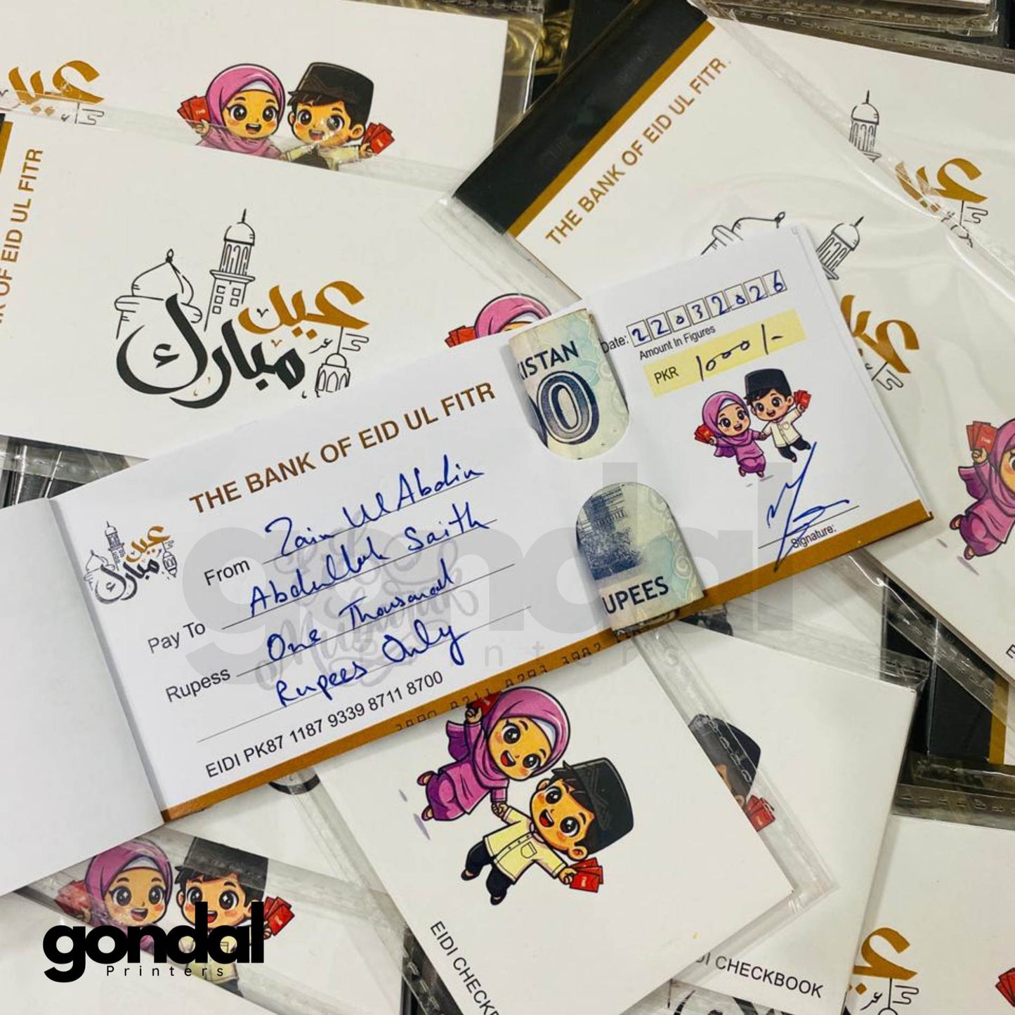 Eidi CheckBook For Kids (12 Pages)