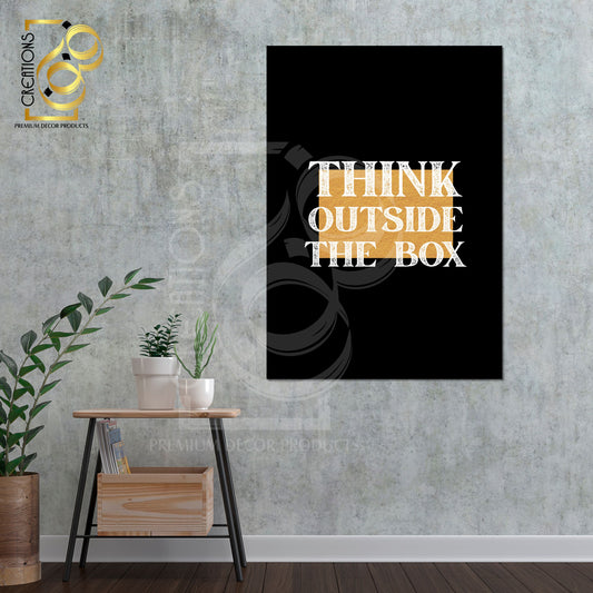 Motivational Frame | Think Outside The Box | Fanoon Creations By Gondal Printers