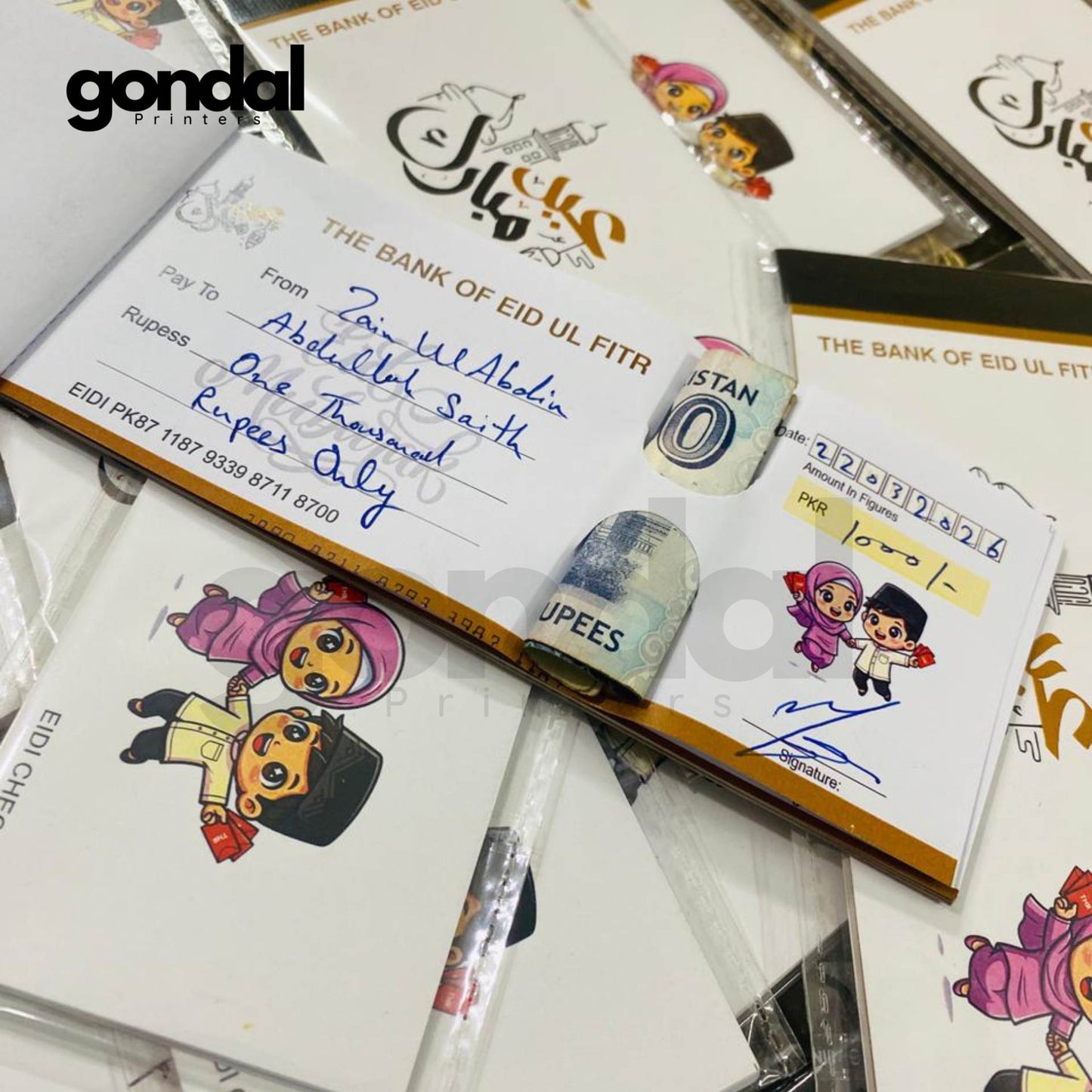 Eidi CheckBook For Kids (12 Pages)