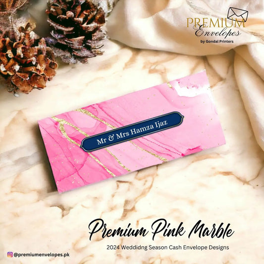 Premium Pink Marble Cash Envelopes