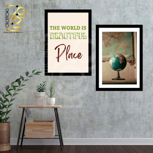 Motivational Frames | The World Is Beautiful Place | Fanoon Creations By Gondal Printers