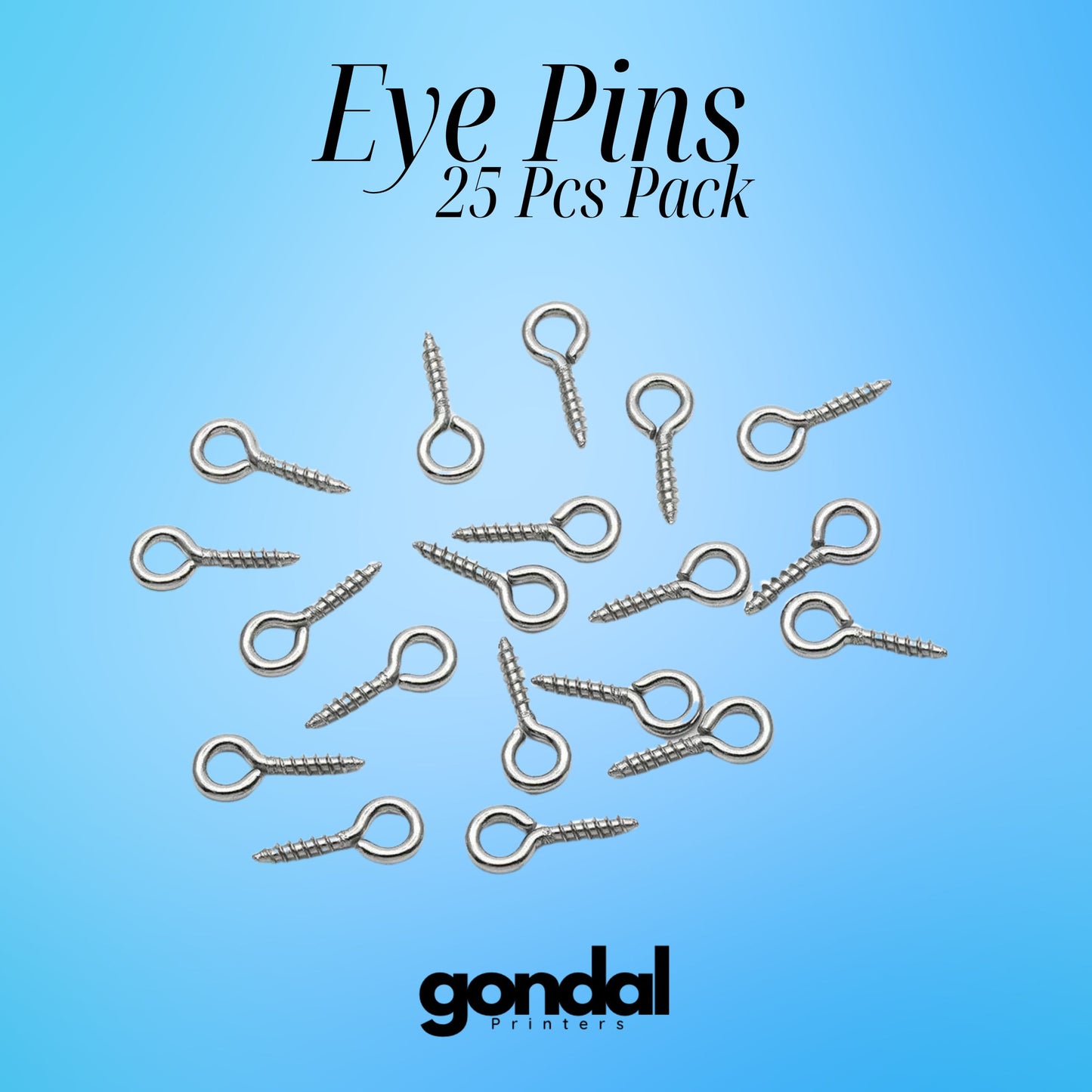 Eye Pins Silver 25 Pcs Pack