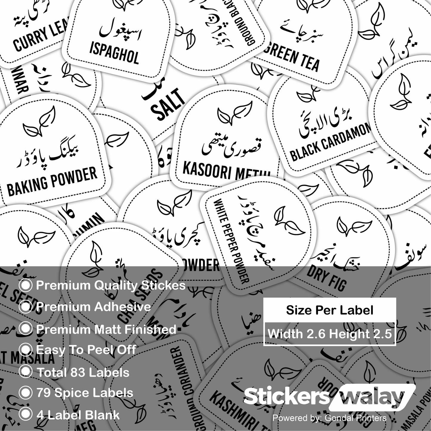 Premium Spice Labels For Jars 79 Spice Labels