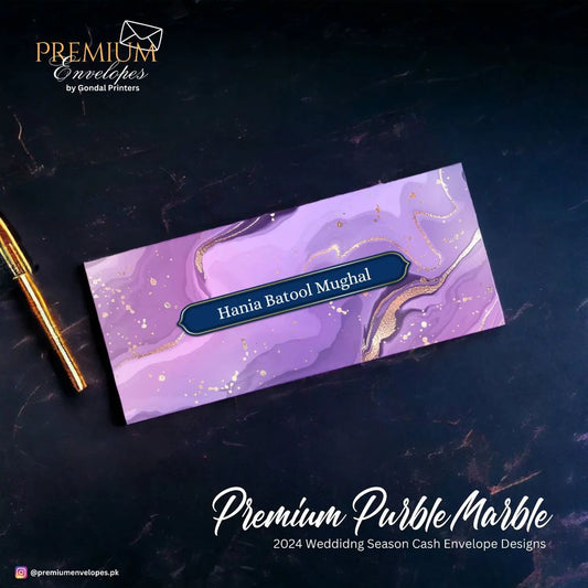 Cash Envelopes Premium Purble Marble