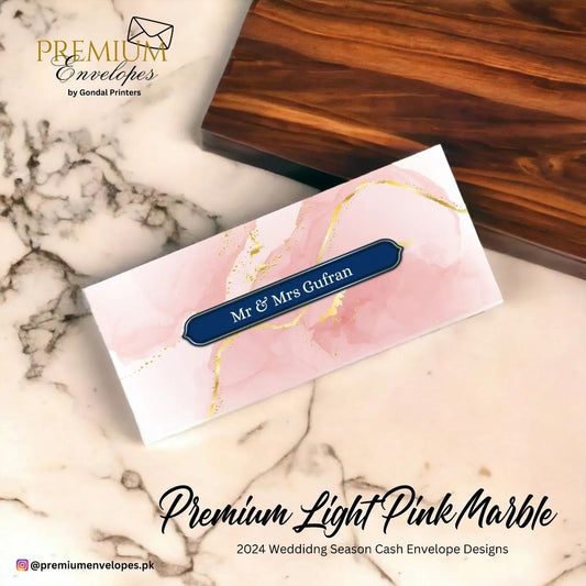 Cash Envelopes Premium Light Pink Marble