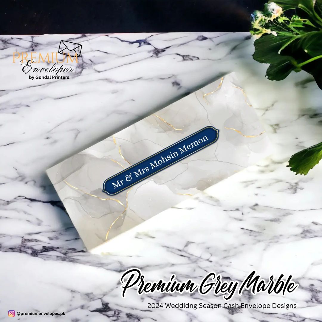 Cash Envelopes Premium Grey Marble