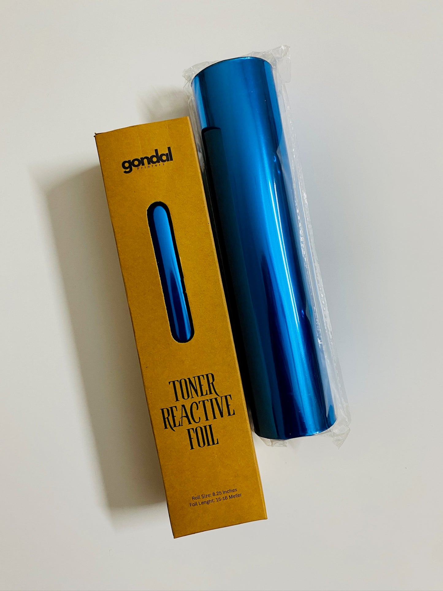 Toner Reactive Foil Roll | Metallic Heat Transfer Foil for Laser Printers & DIY Card Making 8.25 Inches by 15 to 16 Meter