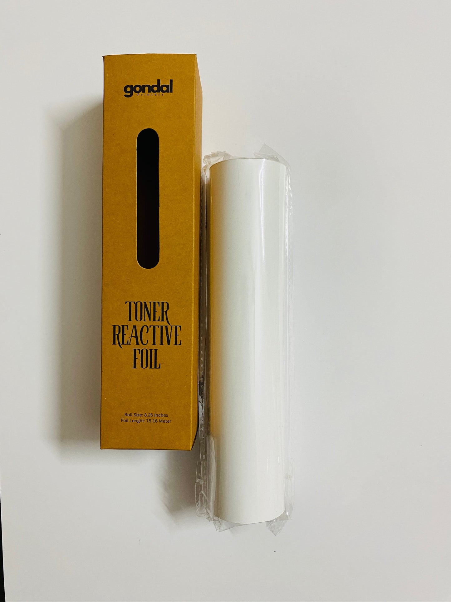 Toner Reactive Foil Roll | Metallic Heat Transfer Foil for Laser Printers & DIY Card Making 8.25 Inches by 15 to 16 Meter