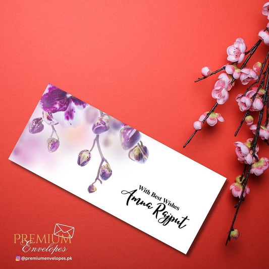 Cash Envelopes Premium Purple Flowers