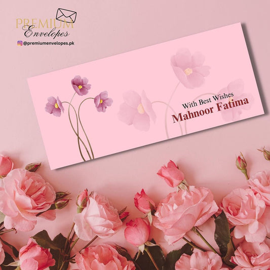 Cash Envelopes Premium Pink Flowers With Pink Background