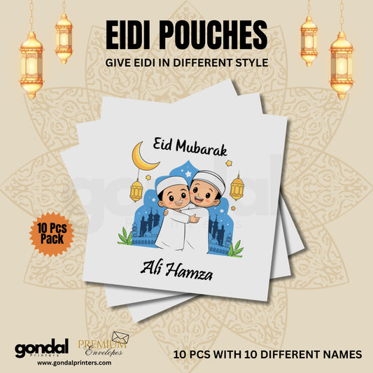 10pcs Customize Names Eidi Pouches/Envelopes for kids Eidi