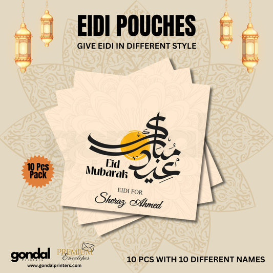 10pcs Customize Names Eidi Pouches/Envelopes for kids Eidi