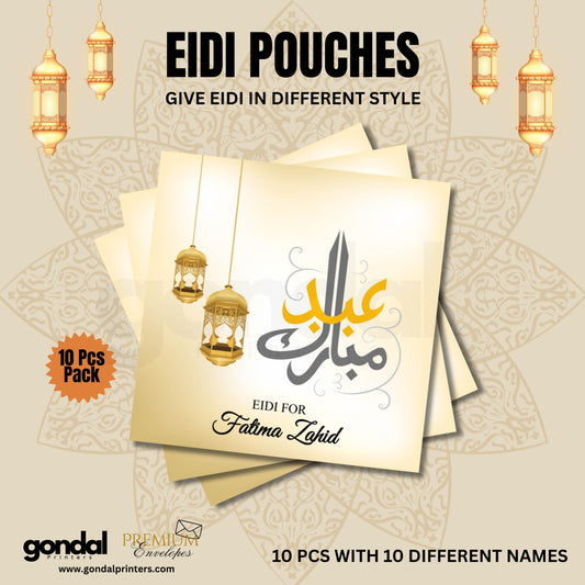 10pcs Customize Names Eidi Pouches/Envelopes for kids Eidi