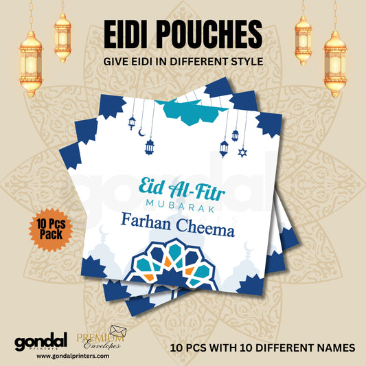 10pcs Customize Names Eidi Pouches/Envelopes for kids Eidi