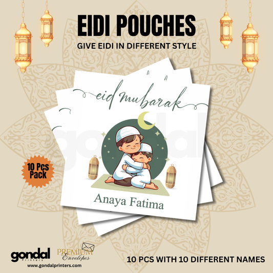 10pcs Customize Names Eidi Pouches/Envelopes for kids Eidi