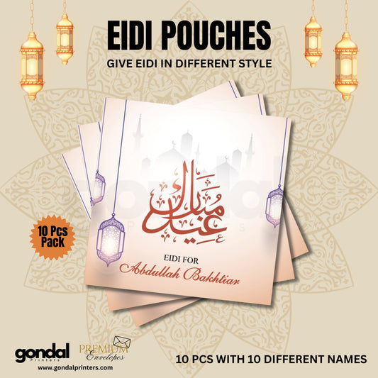 10pcs Customize Names Eidi Pouches/Envelopes for kids Eidi