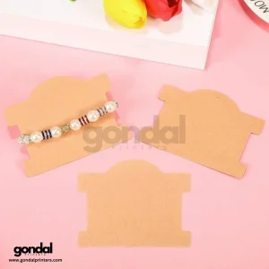Bracelet Display Cards Holder (3.7x3 in, Brown)